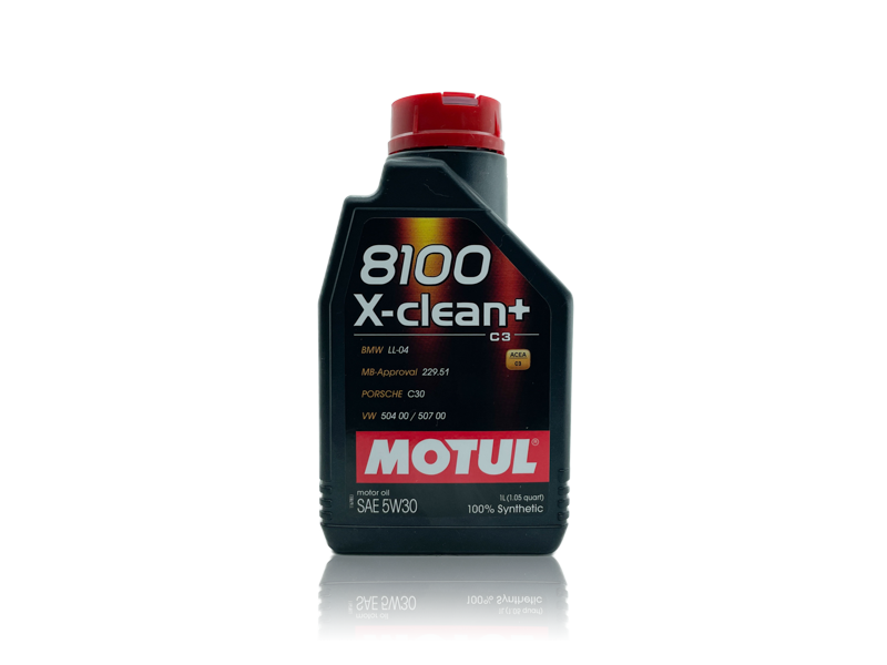 Motul Motorolaj 8100 X-CLEAN+ 5W-30 SAE 5W-30 Teljesen szintetikus motorolaj BMW LL-04 , MB-APPROVAL 229.51 , PORSCHE C30 , VW 504 00 - 507 00